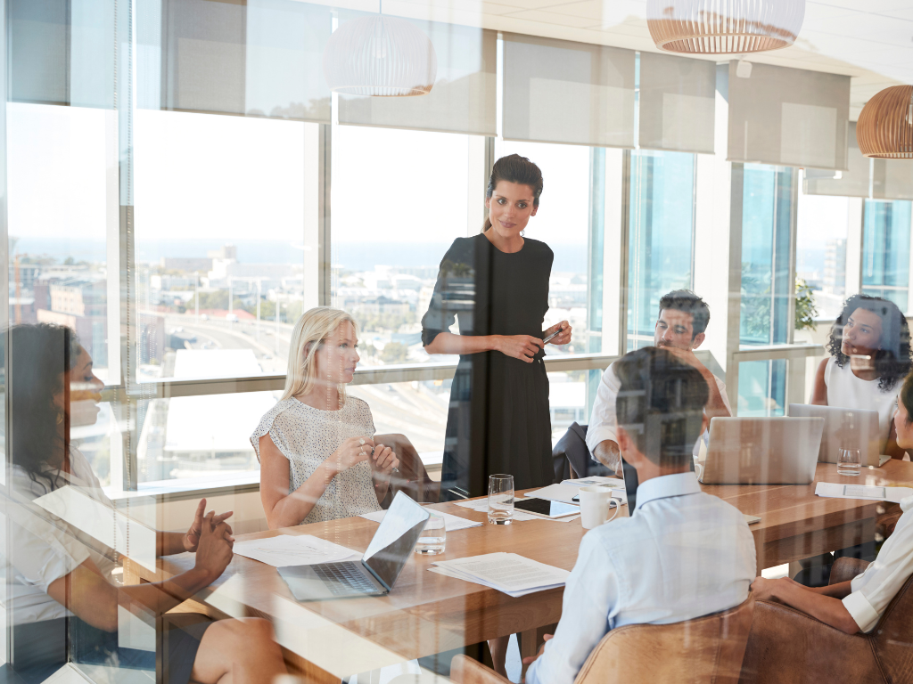 Women in board room