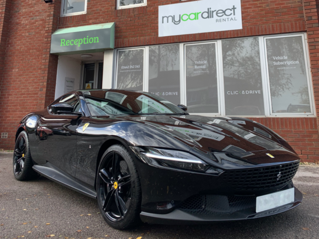 Ferrari parked outside mycardirect reception