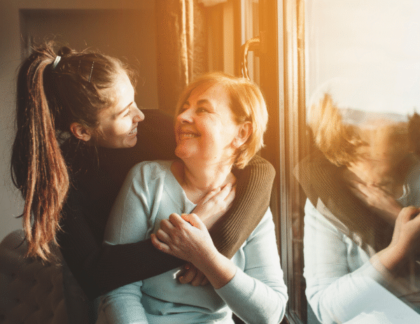 Gen Z woman with baby boomer relative