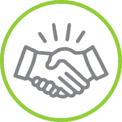 Successful handshake icon