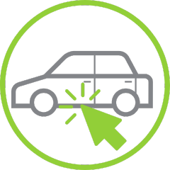 Ordering a car online icon