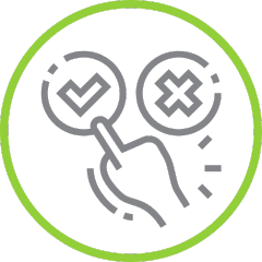 The correct choice icon