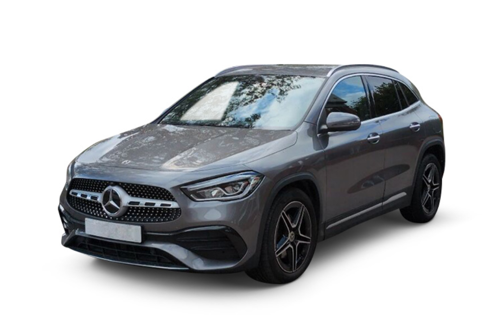 Mercedes GLA in grey three quarter view