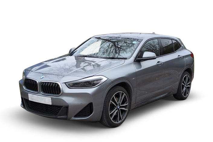 BMW X2 in grey three quarter view
